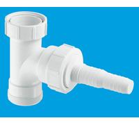 McAlpine V33L Domestic Appliance Swept Tee-1.5" x 0.75", White