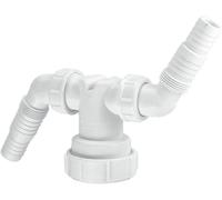 McAlpine V33WM Twin Connector 2 x 1½ Compression Inlets, Multifit 1½"/40mm Outlet, 135° Swivel Nozzles