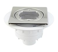 McAlpine Valve Shower Gully for Tiled Floors Vert Outlet, Steel Tile VSG2T6SS-V