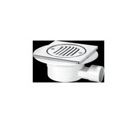 McAlpine VSG1T6SS Valve Shower Gully, Tile with removable Grid, 1½" Horizontal Outlet
