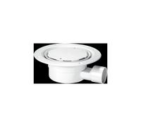 McAlpine VSG1WH Valve Shower Gully, White Plastic Clamp Ring & Cover Plate McAlpine White