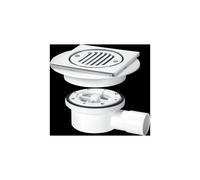McAlpine VSG52T6SS Two-Piece Valve Shower Gully: Tile with removable Grid, 1 in White McAlpine White