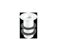 McAlpine W21 Tank Overflow; 70mm Flange x 3.5" Tail Unslotted Waste without in White McAlpine White