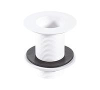 Mcalpine W3 1.5" Backnut Sink Waste 85mm White Plastic Flange X 3.5" Tail Unslotted Plug