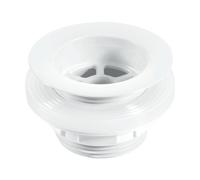 Mcalpine W4 Backnut Bath Waste 70mm White Plastic Flange X 1.5" Tail Unslotted White Pvc Plug
