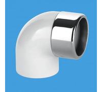 McAlpine Waste Straight Connector Solvent Weld X Chrome Compression 32x32/35mm ABS32/35G-CB