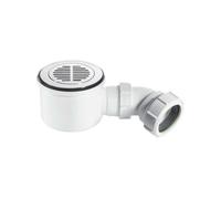 McAlpine ST90CPB-S-HP 90mm x 50mm Water Seal Shower Trap with 2" Universal Outlet High-Flow High-Performance Trap with removable 110mm Flange.