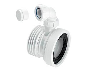 Mcalpine WC-CON1V Straight Rigid WC Connector with 1.25" Universal Vent Boss