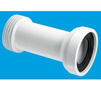 McAlpine CON2 Straight Adjustable Length Rigid WC Connector, White