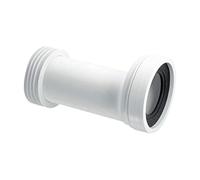 McAlpine WC-CON5 20mm Offset Adjustable Length Rigid Wc Connector - White