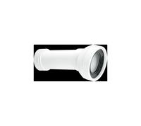 McAlpine WC-CON7B 14° Angle Adjustable Length Rigid WC Connector in White McAlpine White