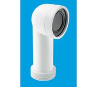 WC-CON8 90° Bend Adjustable Length Rigid WC Connector McAlpine White One Size