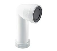 Mcalpine Wc-Con8E 90 Degree Bend Adjustable Length Extended Inlet Rigid Wc Connector, White
