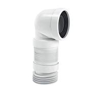 McAlpine WC-CON8F 90 Degree Flexible WC Connector - White