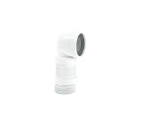 McAlpine WC-CON8F Flexible WC Pan Connector 90 Degree Bend, 97-107mm Adjustable Inlet, 110mm Waste Outlet