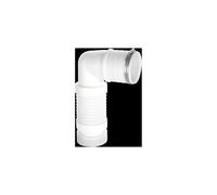 McAlpine WC-CON8F18-S-BTW 97-107mm Inlet 90 Flexible WC Connector for Back to Wall WC Pan for Installation in Vertical Position