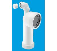 McAlpine WC-CON8V 90 Bend Adjustable Length Rigid WC Connector with 1¼" Universal Vent Boss