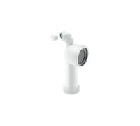 McAlpine WC-CON8V Rigid WC Connector with 90 Degree Bend, Adjustable Length, Universal Vent Boss, 97-107mm Inlet