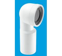 McAlpine WC-CON9 90° Bend Adjustable Length Rigid WC Connector in White McAlpine White