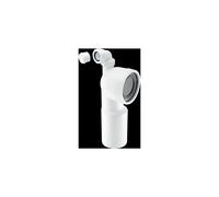 McAlpine WC-CON9V 90° Bend Adjustable Length Rigid WC Connector with 1.25" U in White McAlpine White