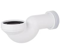 McAlpine WC-CONQ 4"/110mm 90 Degree Space Saving Bend Adjustable Length Rigid Wc Connector - White