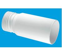 McAlpine WC-EXTB Adjustable Length Straight Extension Piece for Rigid WC Connectors in White McAlpine White