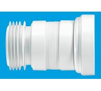 McAlpine WC-F18R Straight Flexible WC Connector - White