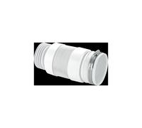McAlpine WC-F21S 97-107mm Inlet Flexible WC Connector for Back to Wall WC Pa in White McAlpine White