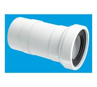 McAlpine WC-F23P 97-107mm Inlet x 110mm Plain End Outlet Straight Flexible WC Connector in White McAlpine White