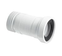 McAlpine WC-F23R Flexible WC Connector for Wall and Floor Pans, Extends to 310mm, Fits 97-107mm Inlet and 4"/110mm Outlet.