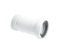 McAlpine WC-F23R Straight Flexible WC Connector, White