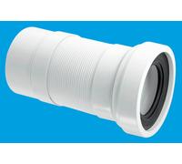 McAlpine WC-F26P 97-107mm Inlet x 110mm Plain End Outlet Straight Flexible WC Connector in White McAlpine White