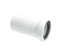 McAlpine Plain End Outlet Straight Flexible WC Pan Connector 170-410mm Length WCF26P