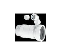 McAlpine 90mm Straight Flexible WC Pan Connector with Vent Boss 180-380mm Length WCF26SV