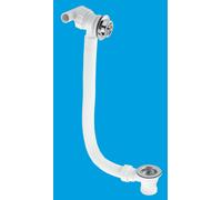 McAlpine WF21 Wasteflow with 1.5" Waste Outlet Fitting, Plug, Chain & 2 Way Connector in White McAlpine White