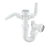McAlpine WM11V 75mm Water Seal Silentrap Adjustable Inlet Tubular Swivel 'P' in White McAlpine White