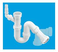McAlpine WM12 75mm Water Seal Tubular Swivel All One Trap with 1½" Multifit Outlet and 135 swivel inlet connection for the discharge from a domestic