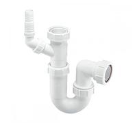 McAlpine WM15 Adjustable Sink Trap with 135 Degree Swivel Nozzle, White