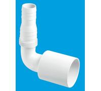 McAlpine WMF4 90° Nozzle for connection to Multifit in White McAlpine White