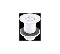 McAlpine WS3 1.5" Shower Waste: 85mm White Plastic Flange x 3.5" Tail: Backn McAlpine White