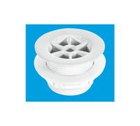 McAlpine WS5 1½" Shower Waste: 70mm White Plastic Flange x 1½" Tail: Backnut Model