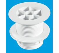 McAlpine WU1S 1.25" Urinal Waste: 60mm Flush Flange x 56mm Tail: Backnut Model in White McAlpine White