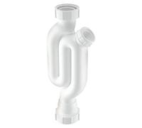 McAlpine X10 75mm Water Seal Straight-Through Trap with 1.25" Multifit Compression Outlet and Cleaning Eye
