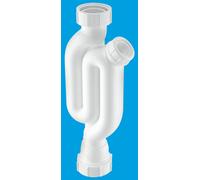 McAlpine X10A 75mm Water Seal Straight Through Trap with Multifit Outlet & Two Cleaning Eyes in White McAlpine White