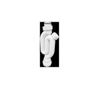 McAlpine Y10 75mm Water Seal Straight Through Trap with Multifit Outlet and Two Cleaning Eyes