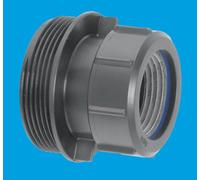 McAlpine Z31M Straight Connector Multifit x 2" BSP Male thread in Black McAlpine Black