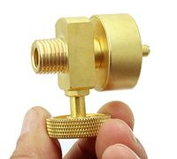 MCAMPAS Adjustable Brass Propane Regulator Valve,1/4" NPT Male to 1"-20 Female Thread Adapter -Oxy/Fuel Gas Cylinder CGA600 Connector for MC Regulator & 1LB Disposable Tanks