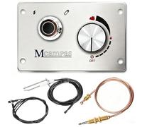 MCAMPAS Fire Pit Burner Valve System Kit-Flame Failure Safety Valve & Push Button Igniter - LPG/Propane Gas Control System Replacement for Outdoor Fire Pits, Patio Heater Accessories