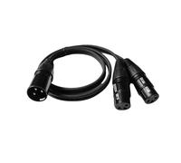 MCAOAL 3Pin Microphone Cable 3Pin Loudspeaker Cable Male To Double Female Balanced Mic For Microphone Mixer Stage Light Professional Sound