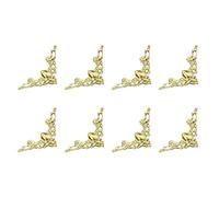 MCAOAL 8 Pack Decorative Book Corners Engraved Design Enhances Look Reduces Wear for Various Uses Metal Book Corners